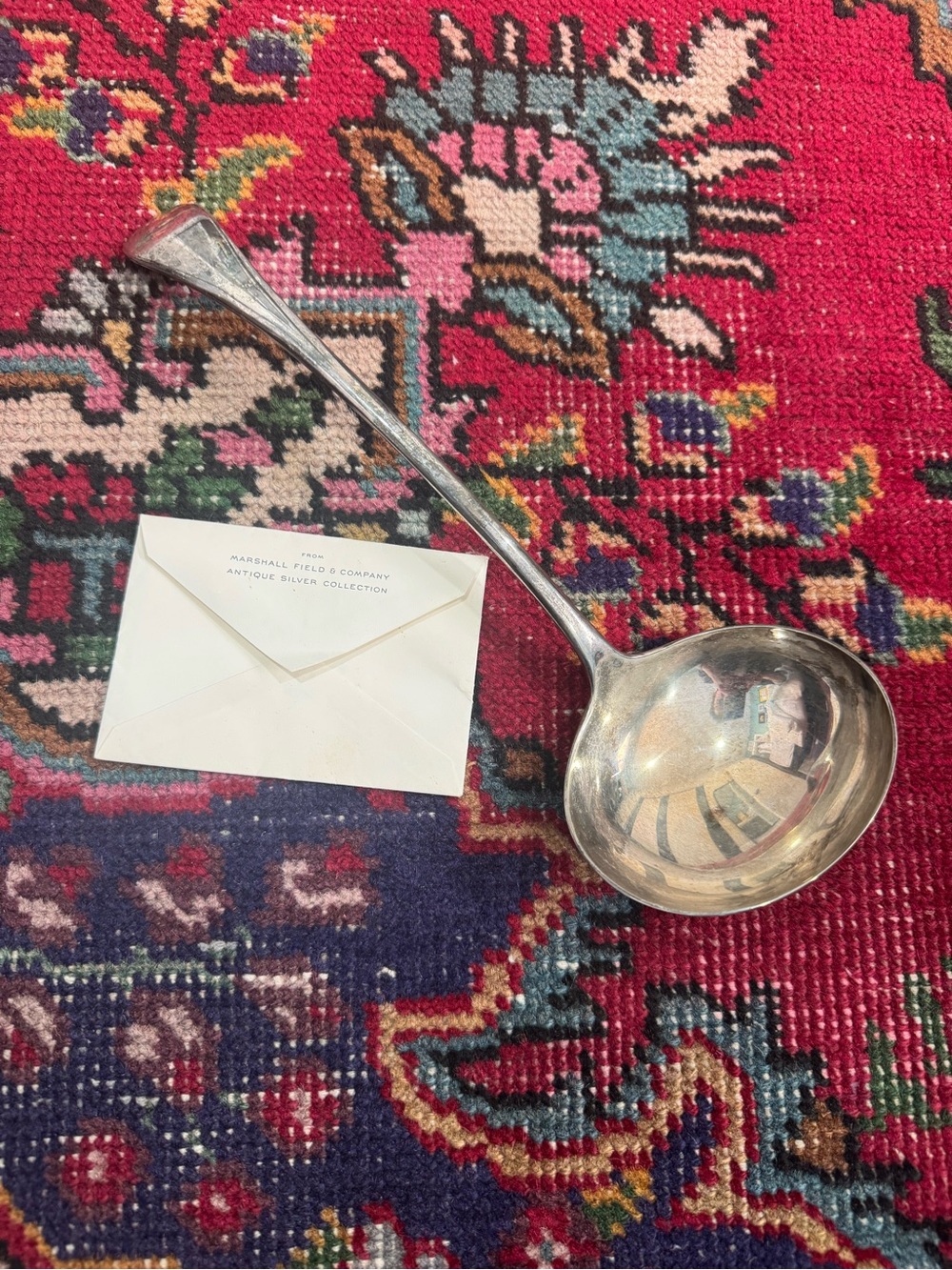 Marshall Field Antique Silver Collection Soup Ladle, Silver Plated